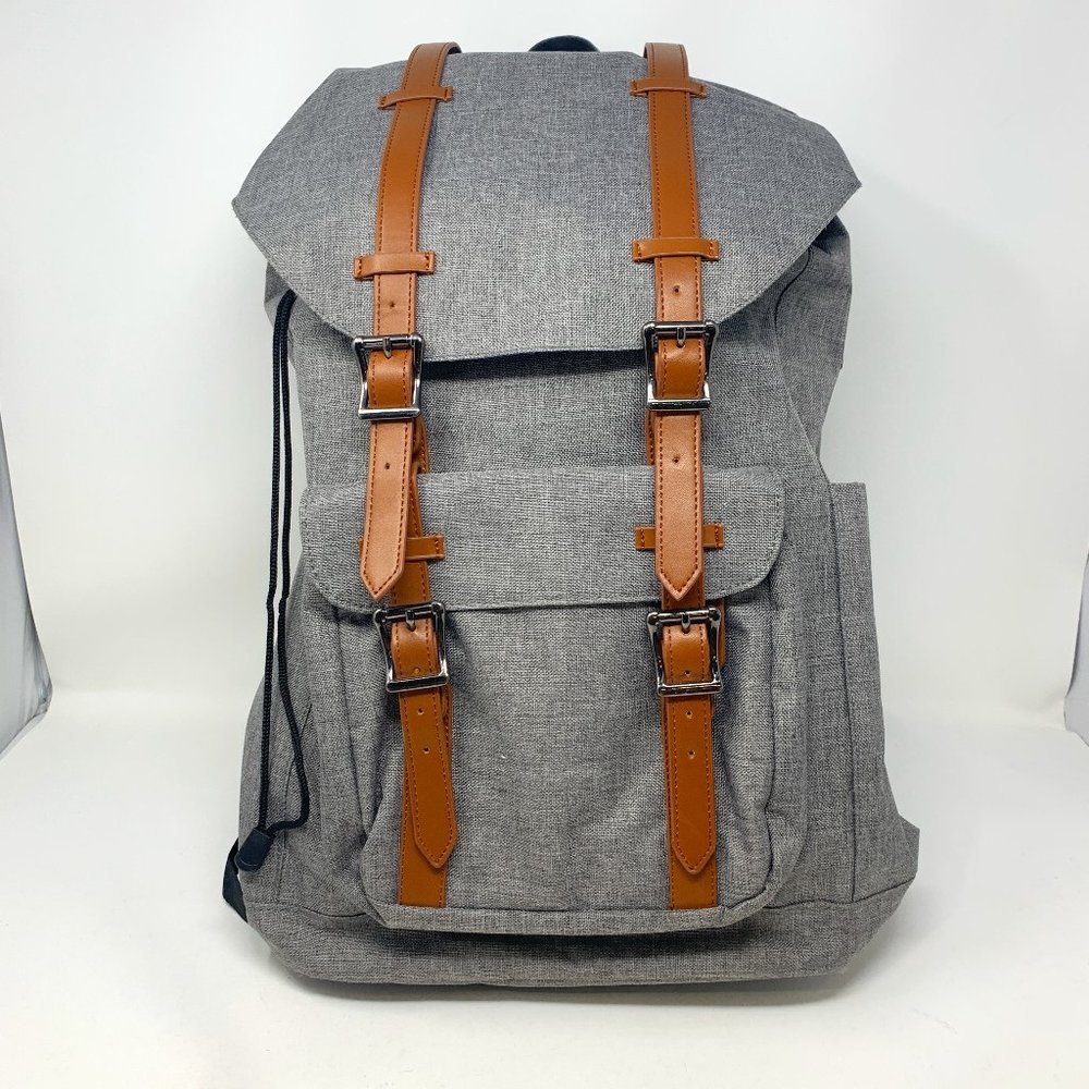Wirarpa Back pack with USB Charging Port , Grey/Tan